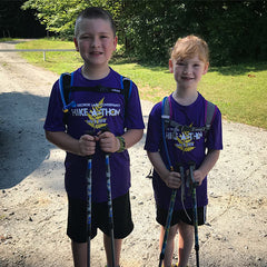 kids wearing 2018 Hike-A-Thon shirt